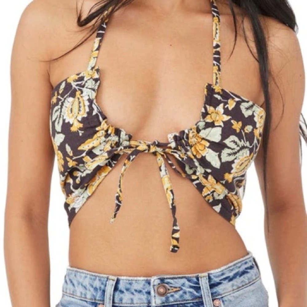 Free People Intimately Summer of Love Bandeau Tie Top - Medium